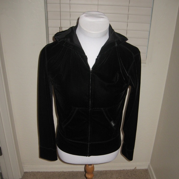 Dkny Tops - DKNY Velvet Hoodie - Black Med